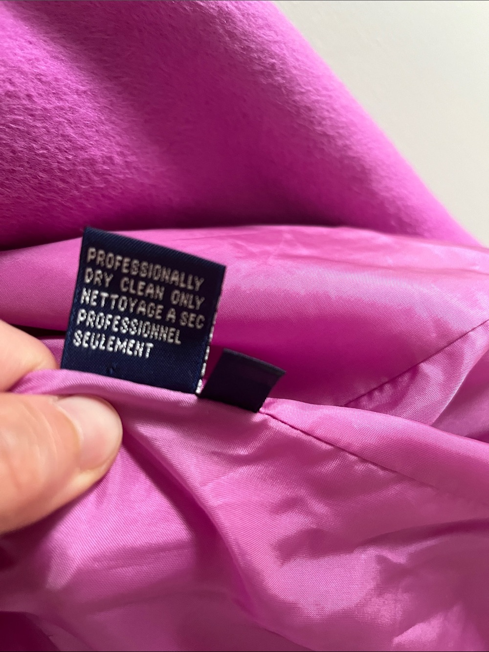 Vintage Burberrys’ Fuchsia Pink Angora Wool Blazer Size 10 Made in USA - Picture 4 of 12